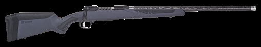 Picture of Savage Arms 110 UltraLite Full Size 6.5 Creedmoor 4+1 22" Carbon Fiber Threaded Barrel, Black Melonite Drilled & Tapped Stainless Steel Receiver, Adj AccuStock Gray Synthetic Stock, Right Hand 57578