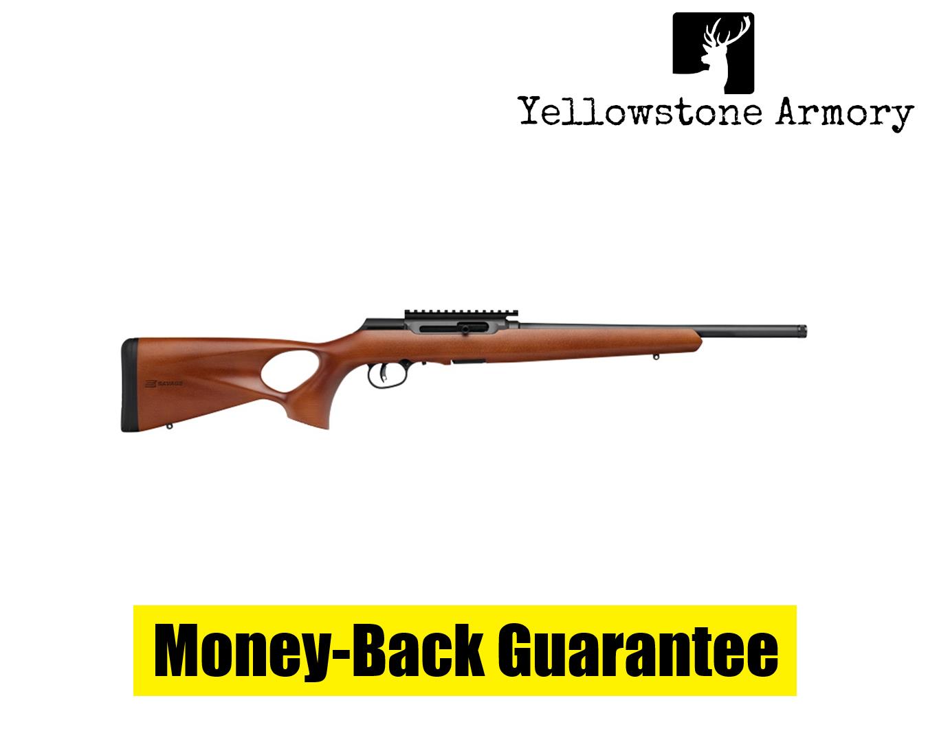 Savage A22 Timber Thumbhole Rifle 22 LR 18 in. Wood 10 rd. 47247-img-0