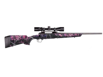 Picture of Savage Arms 110 Apex Hunter XP 6.5 Creedmoor 4+1 24", Matte Black Metal, Muddy Girl Synthetic Stock, Vortex Crossfire II 3-9x40mm Scope 57337
