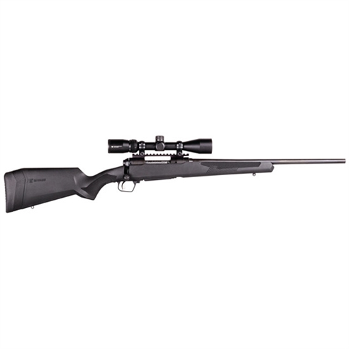 Picture of Savage Arms 110 Apex Hunter XP 22-250 Rem 4+1 20", Matte Black Metal, Synthetic Stock, Vortex Crossfire II 3-9x40mm Scope 57302