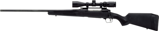Picture of Savage Arms 110 Apex Hunter XP 223 Rem 4+1 20" Matte Black Sporter Barrel, Drilled & Tapped Carbon Steel Receiver, Adj LOP Matte Black Synthetic Stock, Left Hand, Vortex Crossfire II 3-9x40mm 57317
