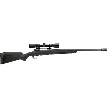 Picture of Savage Arms 110 Apex Hunter XP, Bolt Action Rifle, 450 Bushmaster, 22" Barrel, Matte Finish, Black, Black Polymer Stock, AccuTrigger, Detachable Box Magazine, Includes Vortex Crossfire II 3-9x40 Scope, 3 Rounds, Right Hand 57493