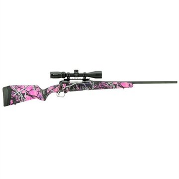 Picture of Savage Arms 110 Apex Hunter XP 308 Win 4+1 20", Matte Black Metal, Muddy Girl Synthetic Stock, Vortex Crossfire II 3-9x40mm Scope 57339