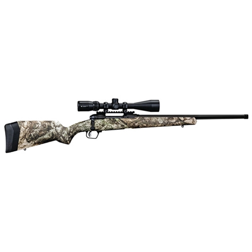 Picture of Savage Arms 110 Apex Predator XP, Bolt Action Rifle, 223 Remington, 20" Threaded Barrel, Matte Finish, Black, Mossy Oak Terra Polymer Stock, AccuTrigger, Detachable Box Magazine, Vortex Crossfire II 4-12x40 Scope, 4 Rounds, Right Hand 57356