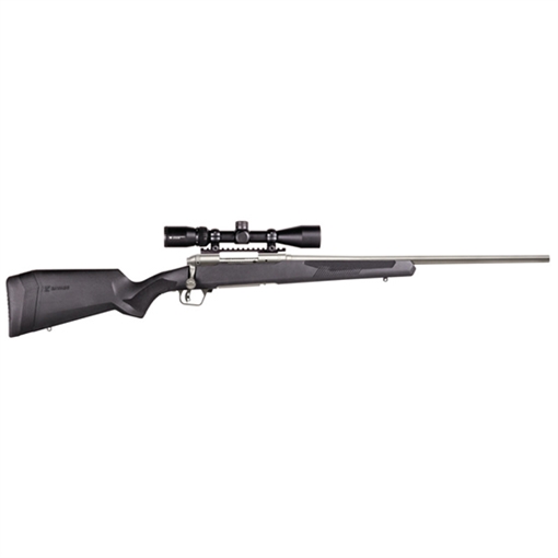 Picture of Savage Arms 110 Apex Storm XP, Bolt Action Rifle, 30-06 Springfield, 22" Barrel, Stainless Finish, Synthetic Stock, 4 Rounds, Accutrigger, Detachable Box Magazine, 3-9x40 Vortex Crossfire II, Right Hand 57352