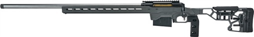 Picture of Savage Arms 110 Elite Precision 223 Rem 10+1 26" Matte Stainless, Matte Black Rec, Gray Cerakote Adjustable MDT ACC Aluminum Chassis Stock, Left Hand (MB Not Included) 57701