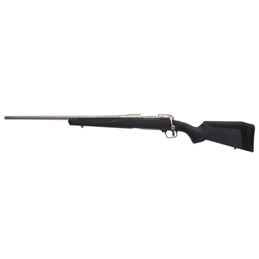 Picture of Savage Arms 110 Storm Full Size 7mm-08 Rem 4+1 22" Matte Stainless Button-Rifled Barrel, Matte Drilled & Tapped Stainless Steel Receiver, AccuStock Matte Gray Synthetic Stock, Left Hand 57088