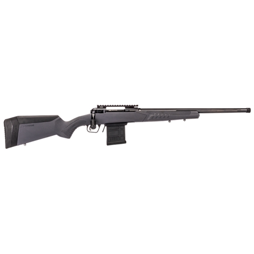 Picture of Savage Arms 110 Tactical Full Size 300 Win Mag 5+1 24" Matte Black Heavy Threaded Barrel, Matte Black Picatinny Rail Carbon Steel Receiver, Adj AccuStock Matte Gray Synthetic Stock, Right Hand 57489