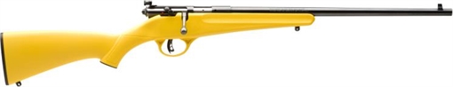 Picture of Savage Arms Rascal Youth 22 LR 1rd 16.13" Matte Black Sporter Barrel, Matte Black Carbon Steel Receiver, Yellow Fixed Synthetic Stock, Right Hand 13805