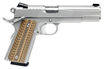 Picture of Savage Arms 1911 Government 9mm Luger 10+1 5" Stainless Steel Barrel, Serrated Stainless Steel Slide, Stainless Steel Frame w/Beavertail, Brown VZ Grip 67205