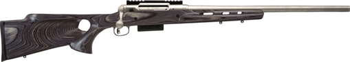 Picture of Savage Arms 220 Thumbhole Stainless Slug, Bolt Acton Shotgun, 20 Gauge, 3" Chamber, 22" Rifled Barrel, Stainless Steel , Gray Laminate Thumbhole Stock, AccuTrigger, Detachable Box Magazine, 2 Rounds, Right Hand 22314
