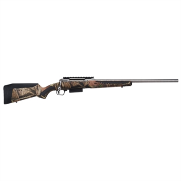 Picture of Savage Arms 220 Slug Stainless, Bolt Action Shotgun, 20 Gauge, 3" Chamber, 22" Rifled Barrel, Matte Finish, Black, Mossy Oak Break-Up Infinity Polymer Stock, AccuTrigger, Detachable Box Magazine, 2 Rounds, Right Hand 57381