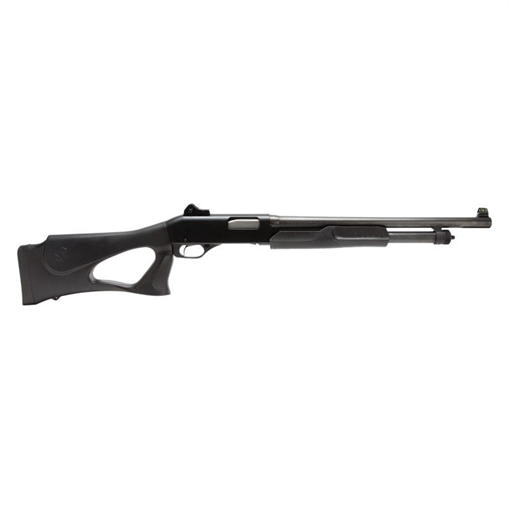 Picture of Stevens 320 Security Thumbhole, Pump Action Shotgun, 12 Gauge, 3" Chamber, 18.5" Barrel, Cylinder Bore, Matte Finish, Black, Ghost Ring Sight, Synthetic Thumbhole Stock, 5 Rounds 0113569 23248