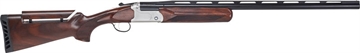 Picture of Stevens 555 Compact Trap 12 Gauge 3" 1rd 26" Black Semi-Gloss Vent Rib Barrel, Silver Oiled Turkish Walnut Fixed Adjustable Comb Stock Ambidextrous Hand 23224