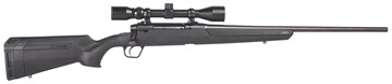 Picture of Savage Arms Axis XP Full Size 6.5 Creedmoor 4+1 22" Matte Black Button-Rifled Barrel, Matte Black Drilled & Tapped Steel Receiver, Matte Black Fixed Synthetic Stock, Weaver Scope 3-9x40mm 57259