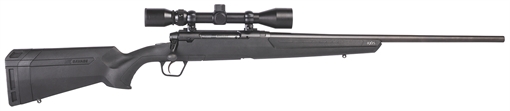 Picture of Savage Arms Axis XP Full Size 270 Win 4+1 22" Matte Black Sporter Barrel, Matte Black Carbon Steel Receiver Drilled & Tapped, Matte Black Fixed Synthetic Stock, Weaver 3-9x40mm Scope, Right Hand 57263