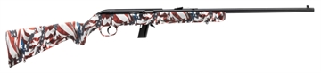 Picture of Savage Arms 64 F Full Size 22 LR 10+1 21" Matte Black Carbon Steel Barrel, Matte Black Grooved Carbon Steel Receiver, American Flag Fixed Synthetic Stock, Right Hand 40222