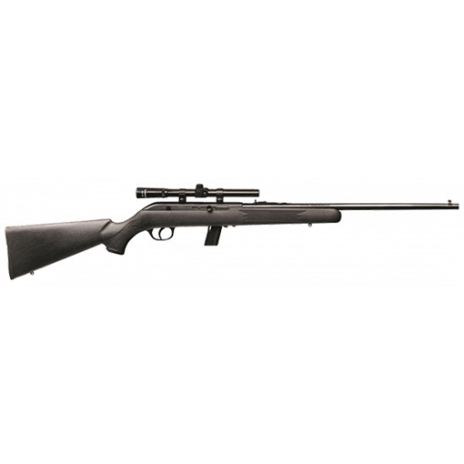 Picture of Savage Arms 64 FLXP Full Size 22 LR 10+1 21" Matte Black Sporter Barrel, Matte Black Grooved Carbon Steel Receiver, Matte Black Fixed Synthetic Stock, 4x15mm Scope, Left Hand 40061