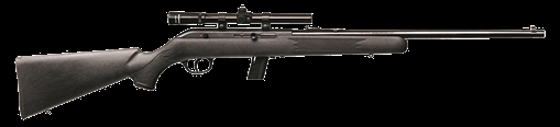 Picture of Savage Arms 64 FXP Full Size 22 LR 10+1 21" Matte Black Sporter Barrel, Matte Black Grooved Carbon Steel Receiver, Matte Black Fixed Synthetic Stock, 4x15mm Scope, Right Hand 40000