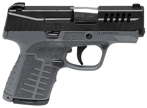 Picture of Savage Arms Stance 9mm Luger 8+1 3.20" Stainless Steel Barrel, Black Nitride Ported/Serrated Steel Slide, Gray Polymer Frame, Interchangeable Backstrap Grip, Ambidextrous 67011