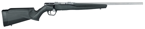 Picture of Savage Arms B Series FVSS Full Size 17 HMR 10+1 21" Matte Heavy Varmint Barrel, Matte Drilled & Tapped Stainless Steel Receiver, Matte Black Fixed Synthetic Stock, Right Hand 70802