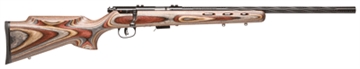 Picture of Savage Arms 93R17 BRJ Full Size 17 HMR 5+1 21" Matte Black Spiral Fluted Barrel, Matte Black Drilled & Tapped Carbon Steel Receiver, Royal Jacaranda Monte Carlo Laminate Stock, Right Hand 96770