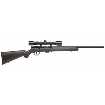 Picture of Savage Arms 93R17 FXP 17 HMR Caliber with 5+1 Capacity, 21" Barrel, Matte Blued Metal Finish, Matte Black Synthetic Stock & AccuTrigger Right Hand (Full Size) Includes 3-9x40mm Scope 96209