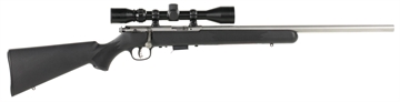 Picture of Savage Arms 93 FVSS XP Full Size 22 WMR 5+1 21" Matte Stainless Heavy Barrel, Matte Drilled & Tapped Stainless Steel Receiver, Matte Black Fixed Synthetic Stock, 3-9x40mm Duplex, Right Hand 95200