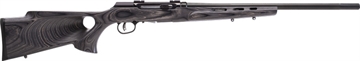 Picture of Savage Arms A17 Target Full Size 17 HMR 10+1 22" Black Heavy Fluted Barrel, High Luster Drilled & Tapped Carbon Steel Receiver, Satin Gray Thumbhole Laminate Stock, Right Hand 47005