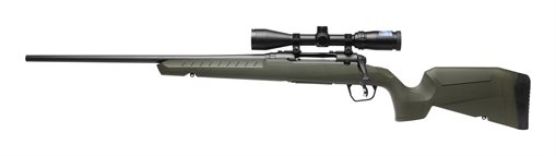 Picture of Savage Arms Axis 2 Compact 350 Legend 4+1 18" Matte Black Heavy Sporter Barrel, Matte Black Drilled & Tapped Carbon Steel Receiver, Fixed OD Green Synthetic Stock, Left Hand 32132