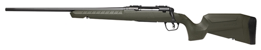 Picture of Savage Arms Axis 2 Compact 6.5 Creedmoor 4+1 20" Matte Black Heavy Sporter Barrel, Matte Black Drilled & Tapped Carbon Steel Receiver, Fixed OD Green Synthetic Stock, Left Hand 32129