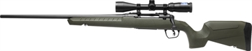 Picture of Savage Arms Axis 2 XP Combo Compact 243 Win 4+1 20" Matte Black Sporter Barrel & Drilled & Tapped Carbon Steel Receiver, Fixed Matte OD Green Synthetic Stock, Left Hand 32237
