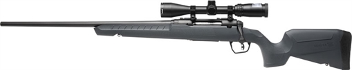 Picture of Savage Arms Axis 2 XP Combo Compact 243 Win 4+1 20" Matte Black Heavy Sporter Barrel & Drilled & Tapped Carbon Steel Receiver, Fixed Matte Gray Synthetic Stock, Left Hand, Boresighted 3-9x40mm 32251