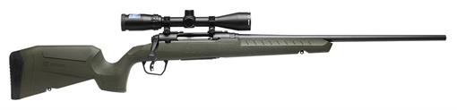 Picture of Savage Arms Axis 2 XP Combo Full Size 22-250 Rem 4+1 22" Black Sporter Barrel, Black Carbon Steel Receiver Drilled & Tapped, OD Green Fixed Synthetic Stock, Weaver 3-9x40mm Scope, Right Hand 32150