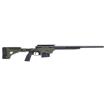 Picture of Savage Arms Axis II Precision, Bolt Action Rifle, 6.5 Creedmoor, 22" Heavy Barrel, Matte Finish, Black/Olive Drab Green, Polymer/Aluminum Stock, Right Hand, 10 Rounds, Includes 1 AICS Magazine 57552