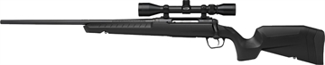 Picture of Savage Arms Axis XP Combo 243 Win 4+1 22" Matte Black Button Rifled Barrel, Matte Black Drilled & Tapped Carbon Steel Receiver, Fixed Sporter Black Synthetic Stock, Weaver 3-9x40mm, Left Hand 32014