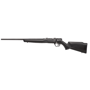 Picture of Savage Arms B17 F Compact 17 HMR 10+1 18" Matte Black Button Rifled Barrel, Matte Black Drilled & Tapped Carbon Steel Receiver, Matte Black Fixed Synthetic Stock, Left Hand 70840