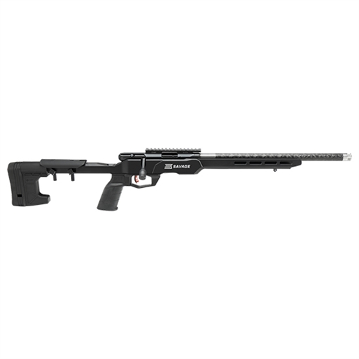 Picture of Savage Arms B17 Precision Lite Bolt 17 HMR 18" Carbon Fiber Wrapped Barrel 10+1 Black Rec Black Adjustable MDT Aluminum Chassis Stock Black Polymer Grip Right Hand 70856