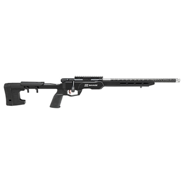 Picture of Savage Arms B22 Precision Lite Bolt 22 LR 18" Carbon Fiber Wrapped Barrel 10+1 Black Rec Black Adjustable MDT Aluminum Chassis Stock Black Polymer Grip Right Hand 70256