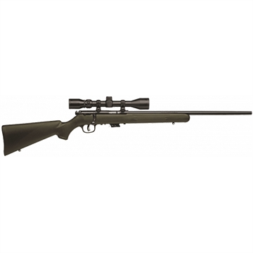Picture of Savage Arms Mark II FXP 22 LR Caliber with 5+1 Capacity, 21" Barrel, Matte Blued Metal Finish & OD Green Synthetic Stock Right Hand (Full Size) Includes 3-9x40mm Scope 26721