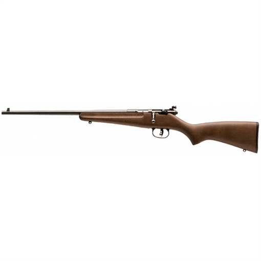 Picture of Savage Arms Rascal Youth 22 LR 1rd 16.13" Matte Black Sporter Barrel, Matte Black Carbon Steel Receiver, Satin Brown Fixed Wood Stock, Left Hand 13820