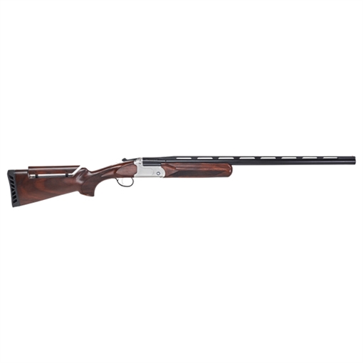 Picture of Stevens 555 Trap 12 Gauge 3" 1rd 30" Vent Rib Barrel, Silver Aluminum Receiver, Turkish Walnut Fixed Adjustable Comb Stock Ambidextrous 23222