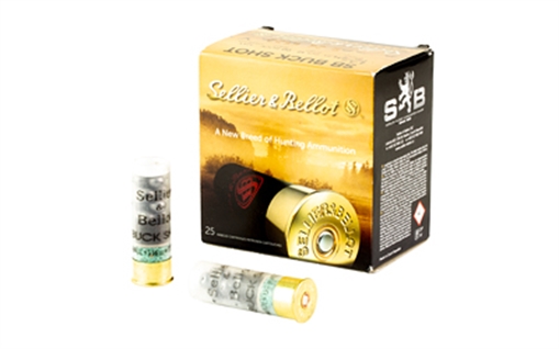 Picture of Sellier & Bellot Hunting 12Gauge 2.75" 12Pellets 1 1/4oz 00Buck Shot 25 Box/10 Case SB12BSC