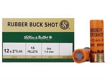 Picture of Sellier & Bellot Shotgun 12Gauge 2.75" Rubber 25 Per Box/10 Case SB12RBB