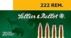 Picture of Sellier & Bellot Rifle 222Rem 50gr Soft Point 20 Per Box/60 Case SB222A