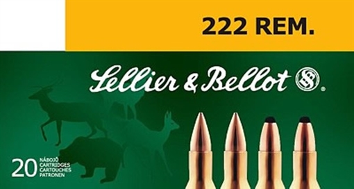 Picture of Sellier & Bellot Rifle 222Rem 50gr Soft Point 20 Per Box/60 Case SB222A