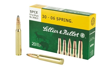 Picture of Sellier & Bellot Rifle 30-06Springfield 150gr Soft Point Cut Through Edge 20 Per Box/20 Case SB3006C