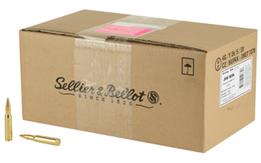 Picture of Sellier & Bellot Rifle, 308 Win, 147 Grain, Full Metal Jacket, 500 Round Case SB308A