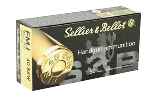 Picture of Sellier & Bellot Pistol, 40S&W, 180 Grain, Full Metal Jacket, 1000 Round Case SB40B