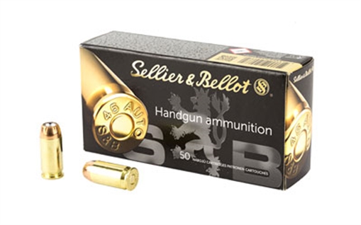 Picture of Sellier & Bellot Handgun 45ACP 230gr Jacketed Hollow Point 50 Per Box/20 Case SB45C